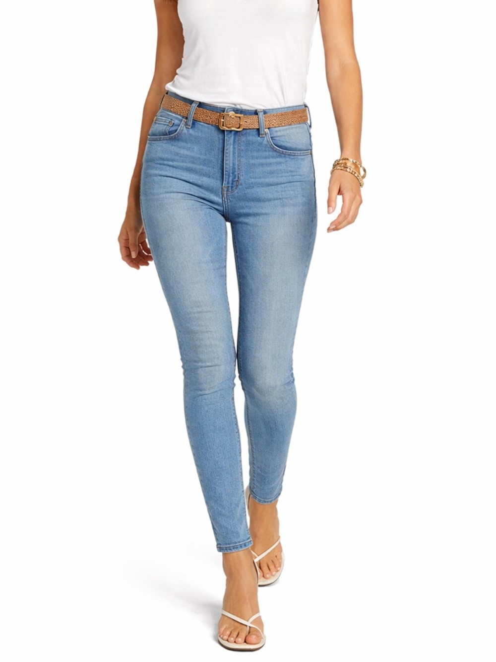 Universal Thread Womens High Rise Skinny Jeans Light Wash Blue Size 12/31L Long